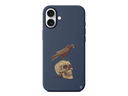 Kuzgun ve Kuru Kafa Lansman Model İçi Kadife Silikon Telefon Kılıfı