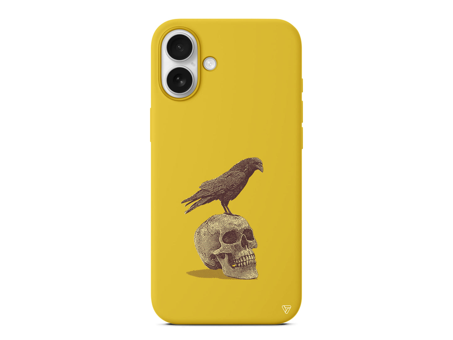 Kuzgun ve Kuru Kafa Lansman Model İçi Kadife Silikon Telefon Kılıfı – Plus Serisine Özel