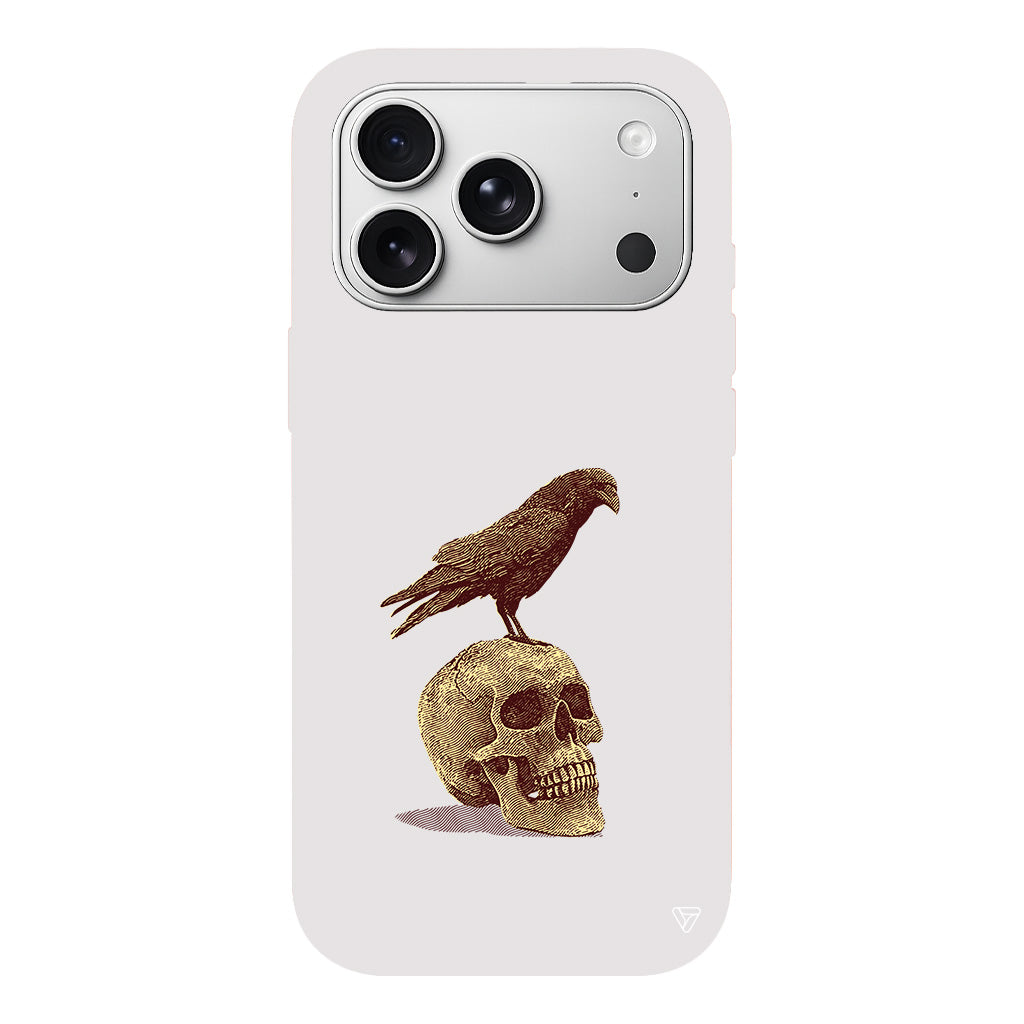 Kuzgun ve Kuru Kafa Lansman Model İçi Kadife Silikon Telefon Kılıfı