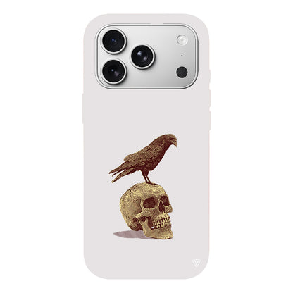 Kuzgun ve Kuru Kafa Lansman Model İçi Kadife Silikon Telefon Kılıfı