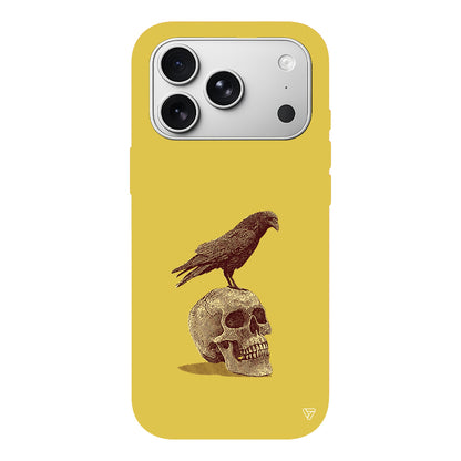 Kuzgun ve Kuru Kafa Lansman Model İçi Kadife Silikon Telefon Kılıfı