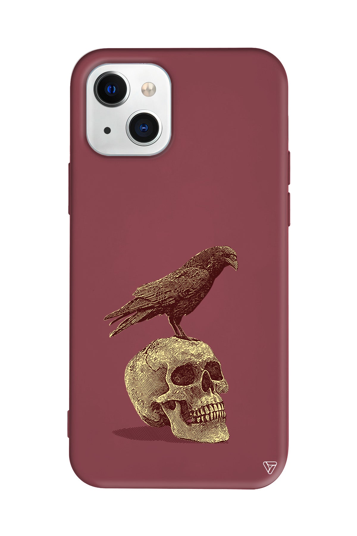 Kuzgun ve Kuru Kafa Lansman Model İçi Kadife Silikon Telefon Kılıfı – Plus Serisine Özel