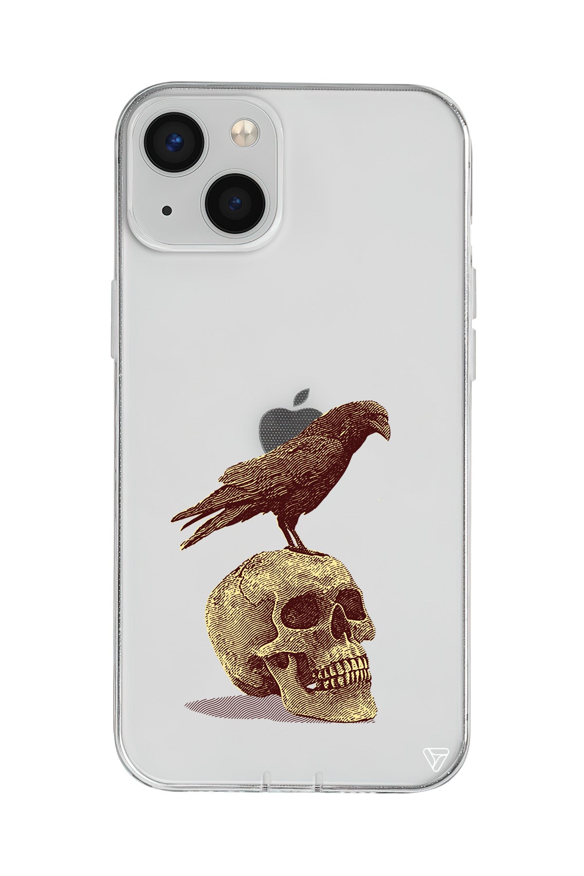 Kuzgun ve Kuru Kafa Lansman Model İçi Kadife Silikon Telefon Kılıfı