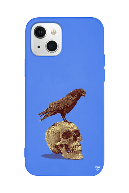 Kuzgun ve Kuru Kafa Lansman Model İçi Kadife Silikon Telefon Kılıfı