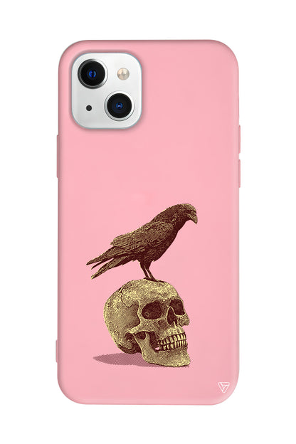 Kuzgun ve Kuru Kafa Lansman Model İçi Kadife Silikon Telefon Kılıfı