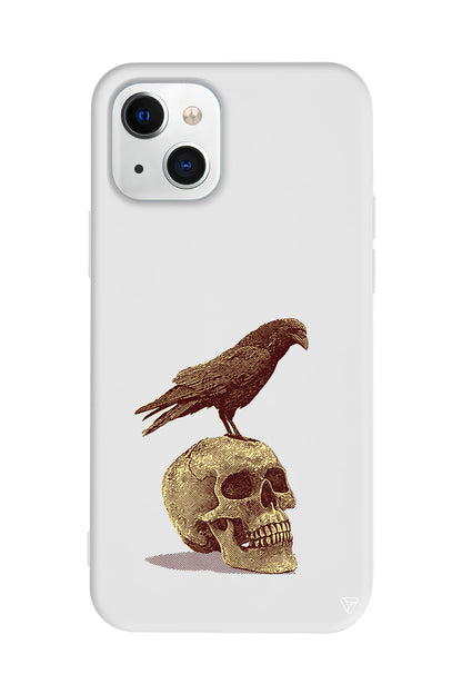 Kuzgun ve Kuru Kafa Lansman Model İçi Kadife Silikon Telefon Kılıfı