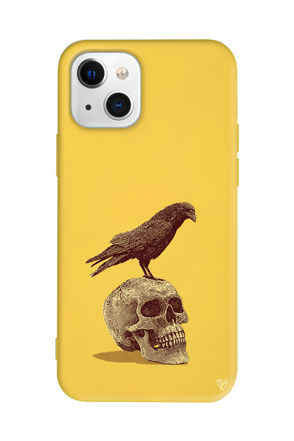 Kuzgun ve Kuru Kafa Lansman Model İçi Kadife Silikon Telefon Kılıfı