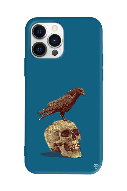 Kuzgun ve Kuru Kafa Lansman Model İçi Kadife Silikon Telefon Kılıfı