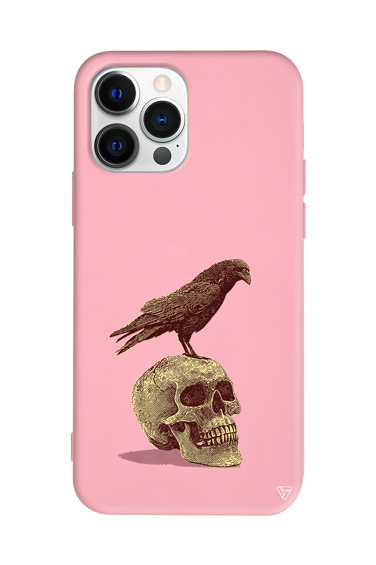 Kuzgun ve Kuru Kafa Lansman Model İçi Kadife Silikon Telefon Kılıfı