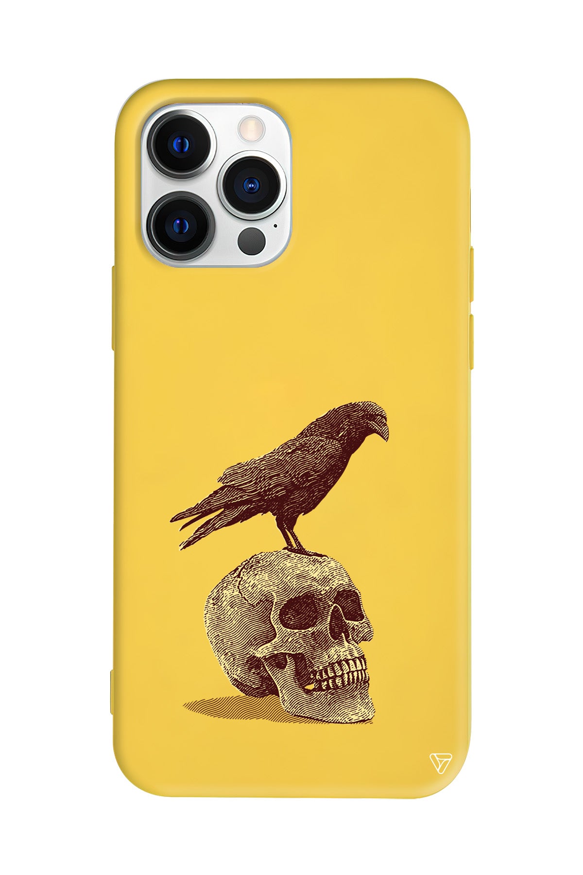 Kuzgun ve Kuru Kafa Lansman Model İçi Kadife Silikon Telefon Kılıfı