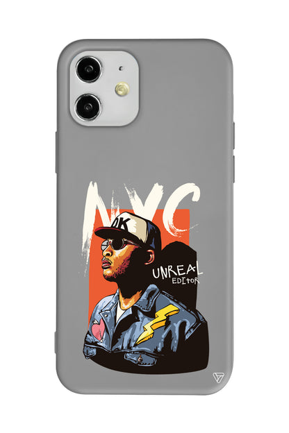 NYC Lansman Model İçi Kadife Silikon Telefon Kılıfı