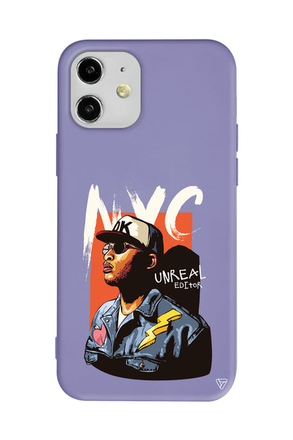 NYC Lansman Model İçi Kadife Silikon Telefon Kılıfı