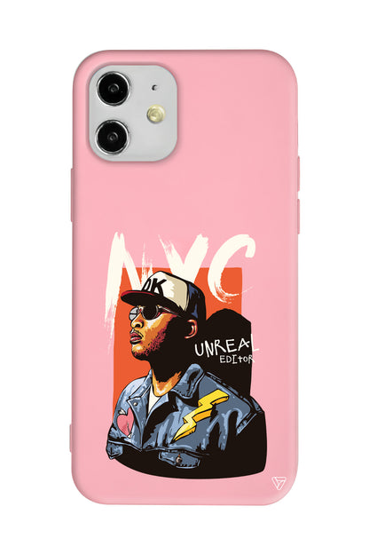 NYC Lansman Model İçi Kadife Silikon Telefon Kılıfı