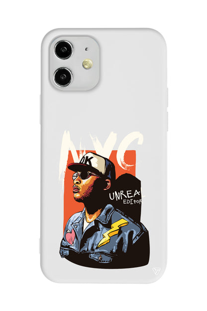 NYC Lansman Model İçi Kadife Silikon Telefon Kılıfı