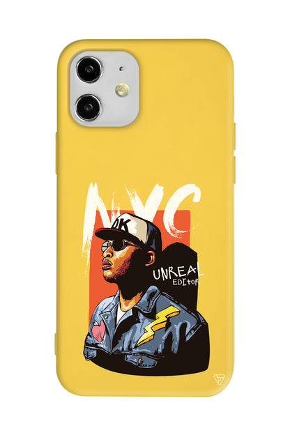 NYC Lansman Model İçi Kadife Silikon Telefon Kılıfı