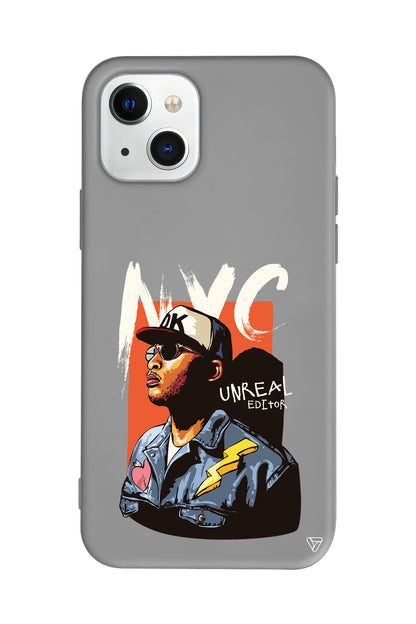NYC Lansman Model İçi Kadife Silikon Telefon Kılıfı