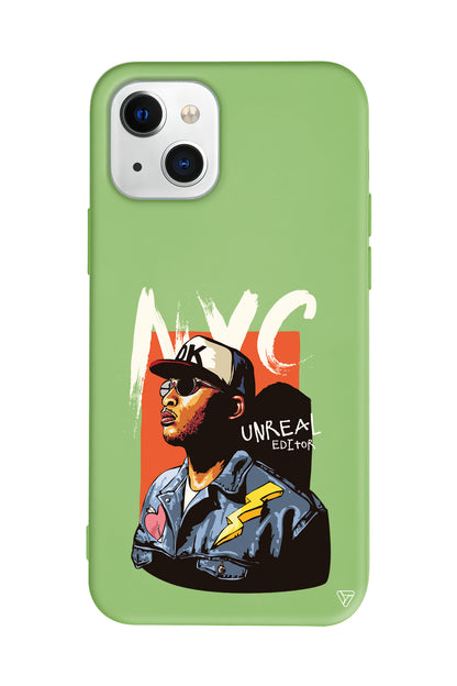 NYC Lansman Model İçi Kadife Silikon Telefon Kılıfı