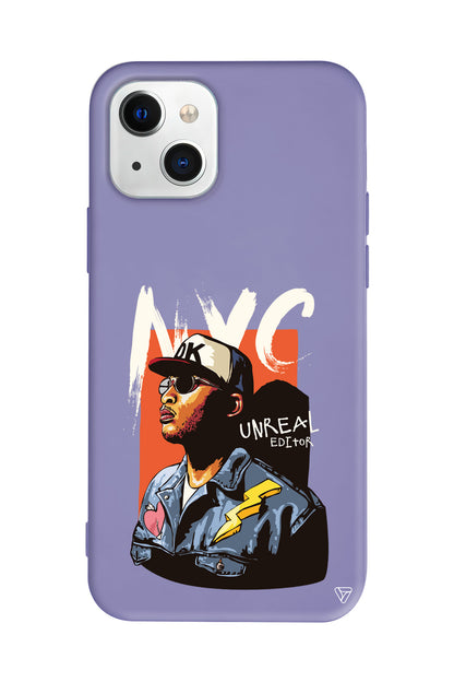 NYC Lansman Model İçi Kadife Silikon Telefon Kılıfı