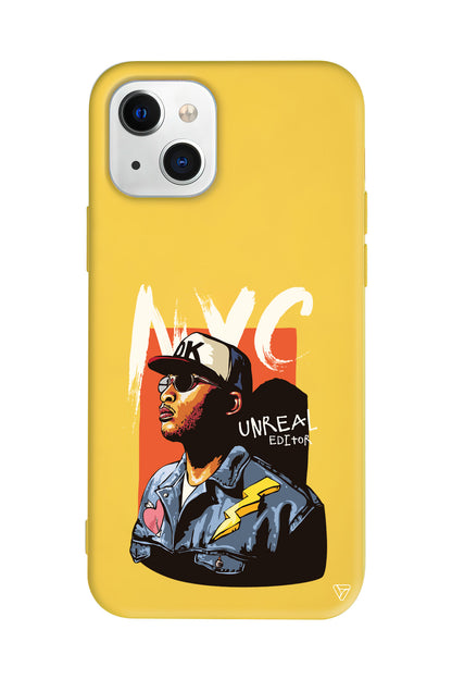 NYC Lansman Model İçi Kadife Silikon Telefon Kılıfı