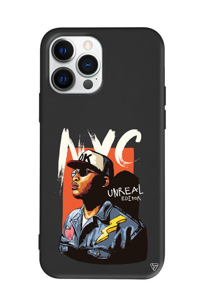 NYC Lansman Model İçi Kadife Silikon Telefon Kılıfı