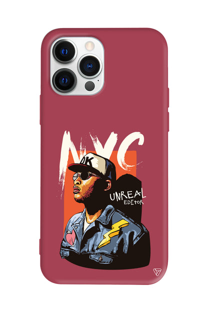 NYC Lansman Model İçi Kadife Silikon Telefon Kılıfı
