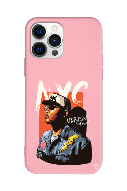 NYC Lansman Model İçi Kadife Silikon Telefon Kılıfı