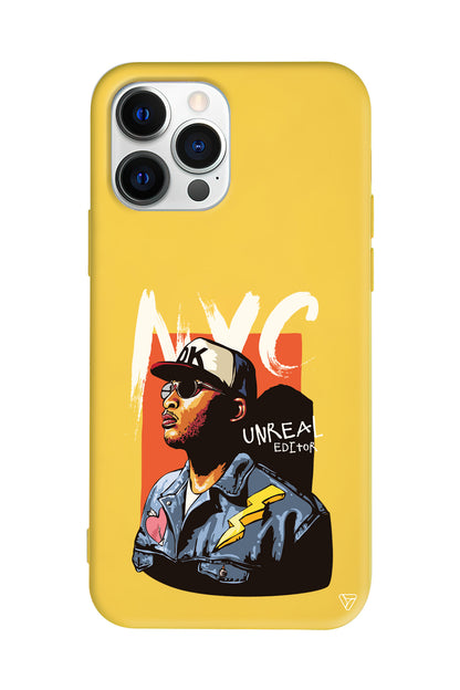 NYC Lansman Model İçi Kadife Silikon Telefon Kılıfı