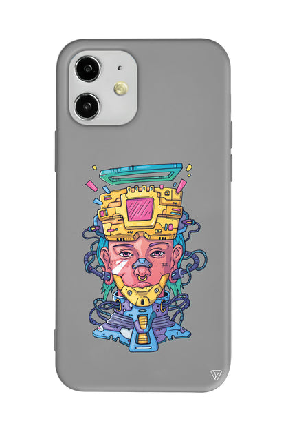 Cyperpunk Lansman Model İçi Kadife Silikon Telefon Kılıfı