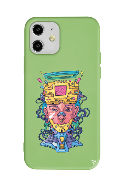 Cyperpunk Lansman Model İçi Kadife Silikon Telefon Kılıfı