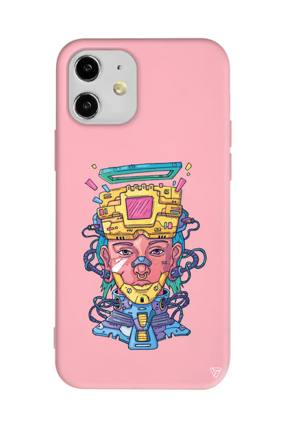 Cyperpunk Lansman Model İçi Kadife Silikon Telefon Kılıfı