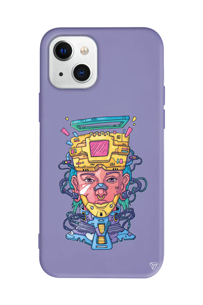 Cyperpunk Lansman Model İçi Kadife Silikon Telefon Kılıfı