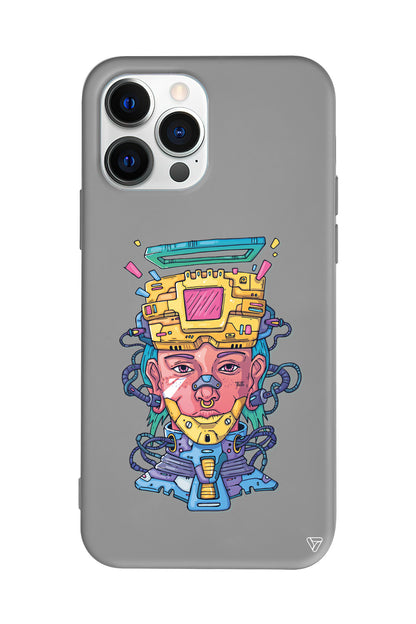 Cyperpunk Lansman Model İçi Kadife Silikon Telefon Kılıfı