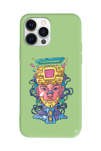 Cyperpunk Lansman Model İçi Kadife Silikon Telefon Kılıfı