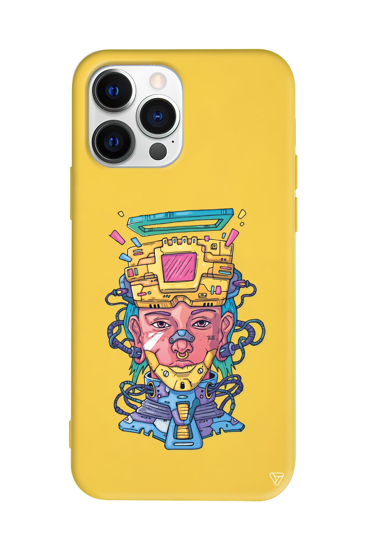 Cyperpunk Lansman Model İçi Kadife Silikon Telefon Kılıfı