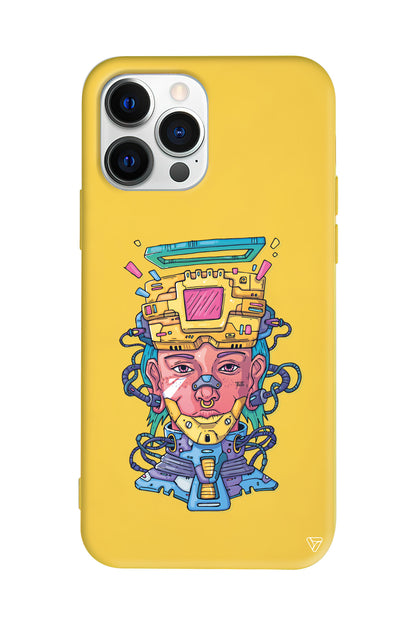 Cyperpunk Lansman Model İçi Kadife Silikon Telefon Kılıfı