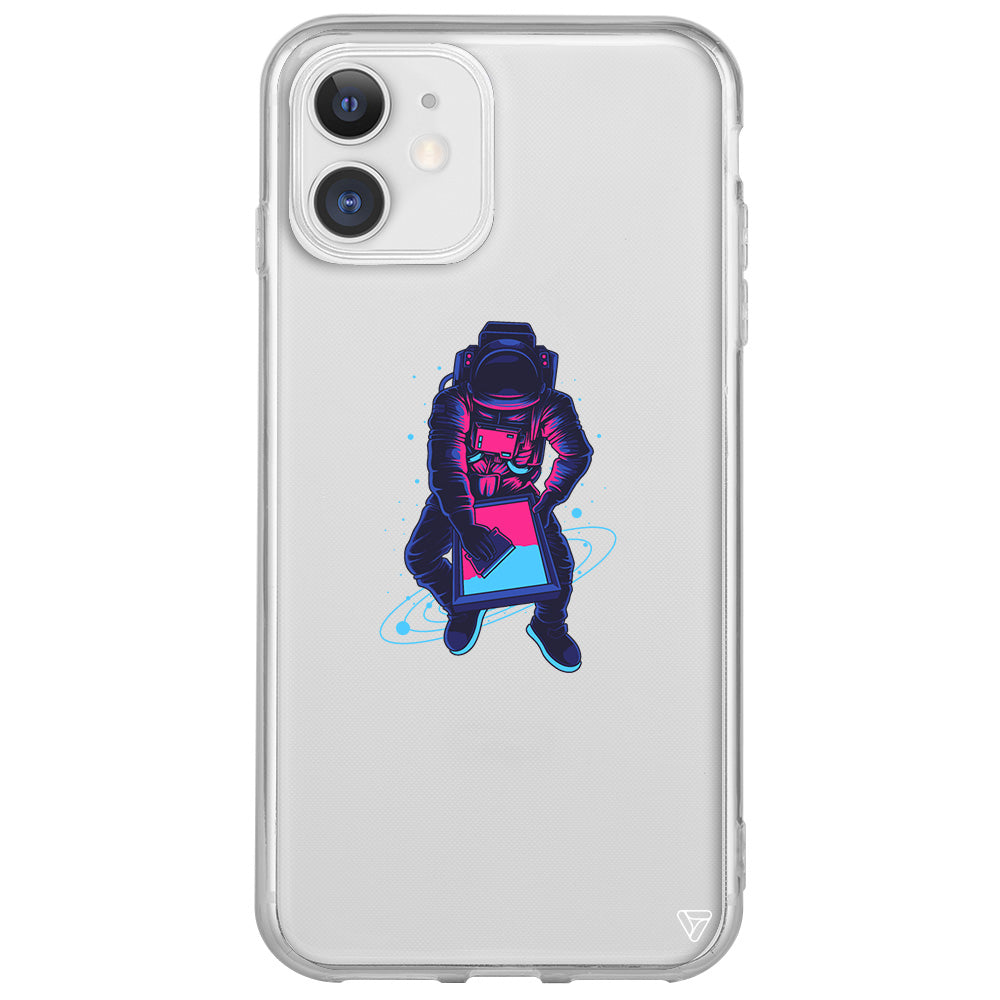 Mavi Dunya Lansman Model İçi Kadife Silikon Telefon Kılıfı