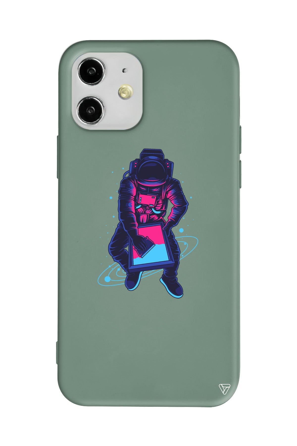 Mavi Dunya Lansman Model İçi Kadife Silikon Telefon Kılıfı