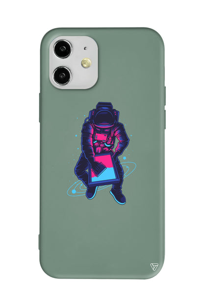 Mavi Dunya Lansman Model İçi Kadife Silikon Telefon Kılıfı