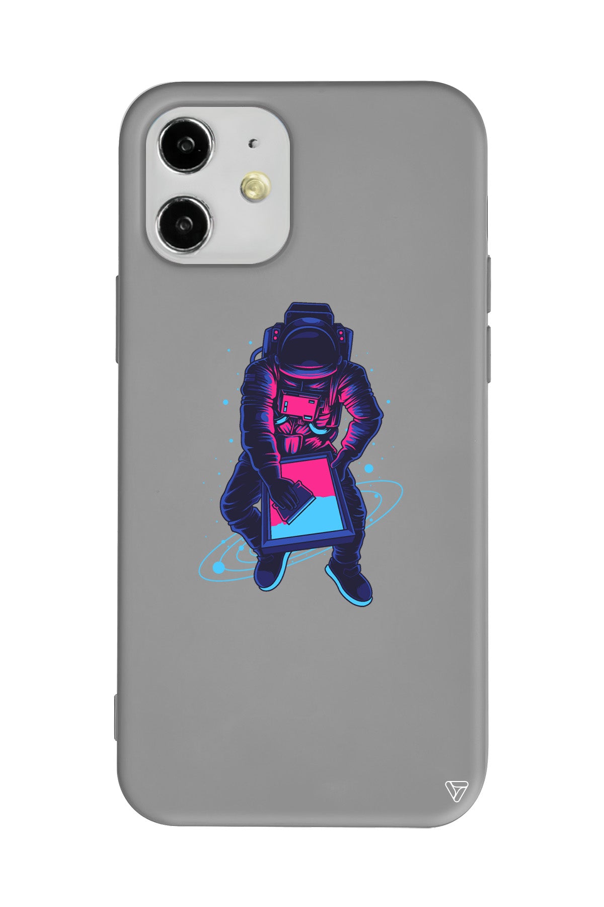 Mavi Dunya Lansman Model İçi Kadife Silikon Telefon Kılıfı