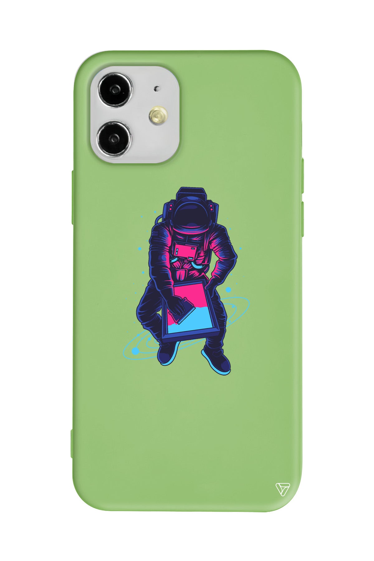 Mavi Dunya Lansman Model İçi Kadife Silikon Telefon Kılıfı