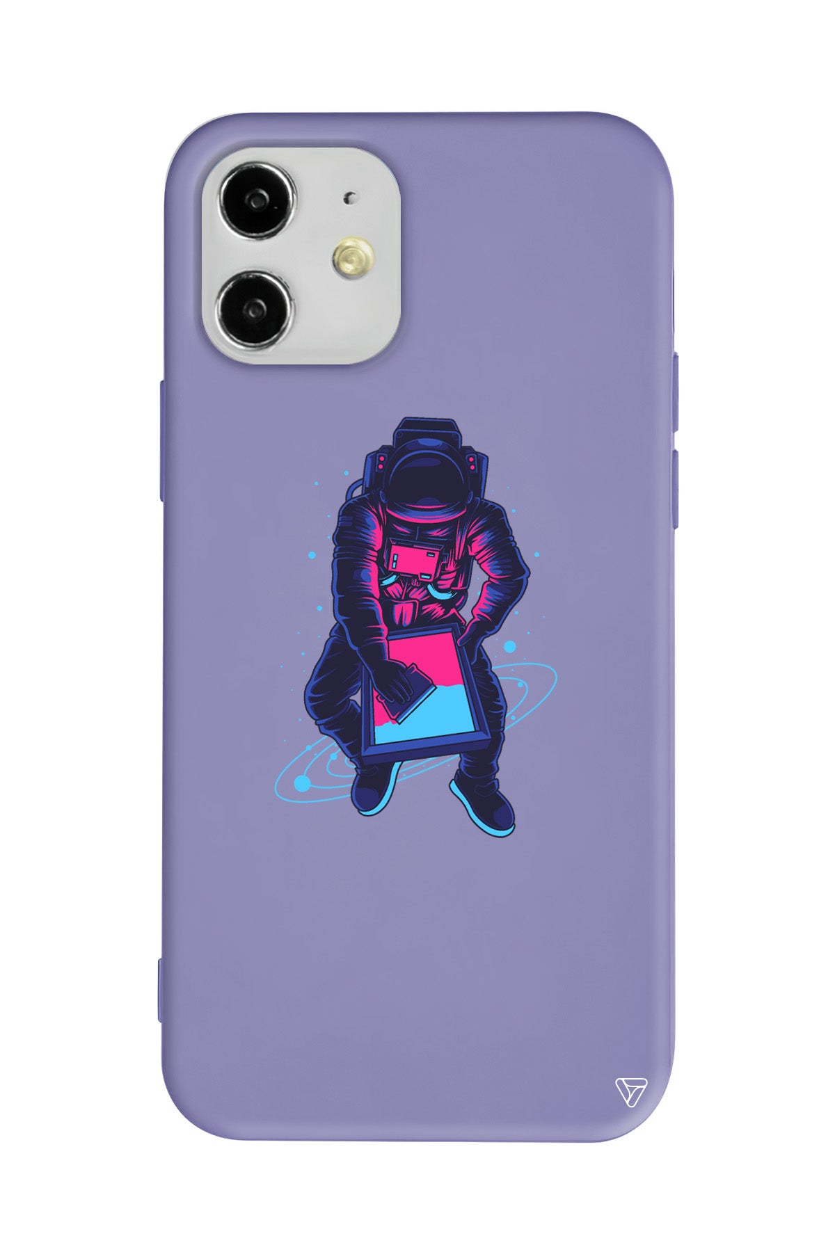 Mavi Dunya Lansman Model İçi Kadife Silikon Telefon Kılıfı