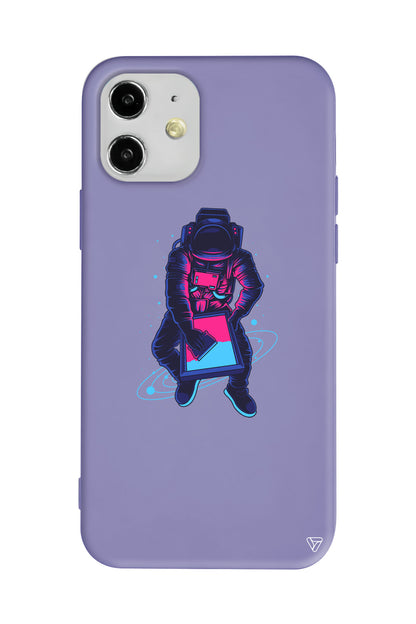 Mavi Dunya Lansman Model İçi Kadife Silikon Telefon Kılıfı