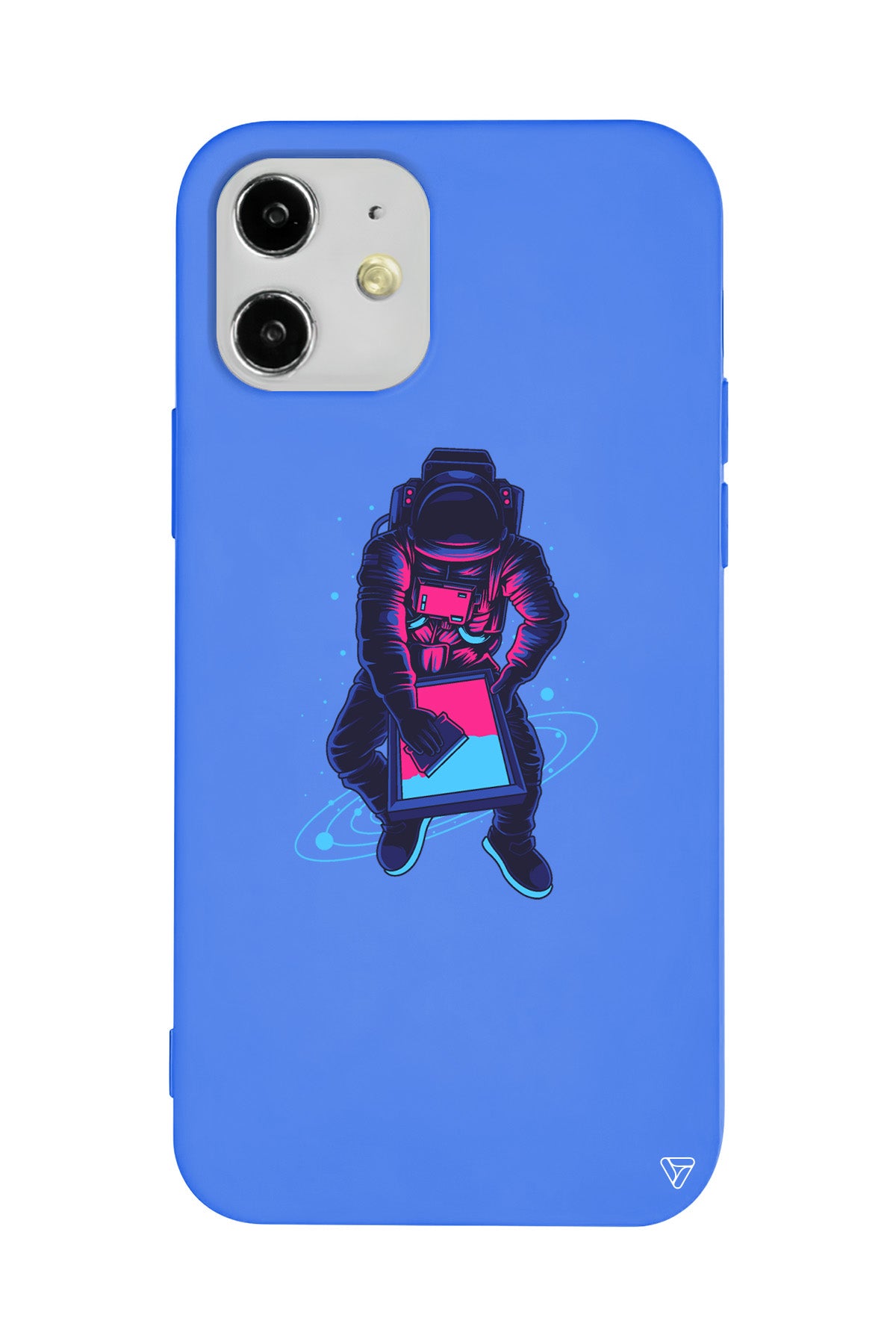 Mavi Dunya Lansman Model İçi Kadife Silikon Telefon Kılıfı