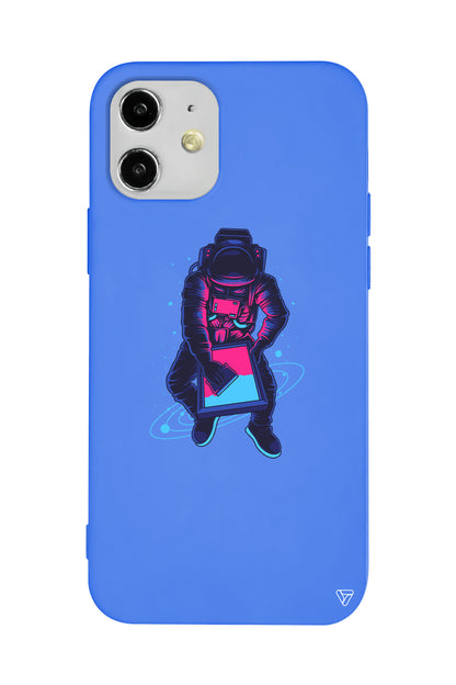 Mavi Dunya Lansman Model İçi Kadife Silikon Telefon Kılıfı