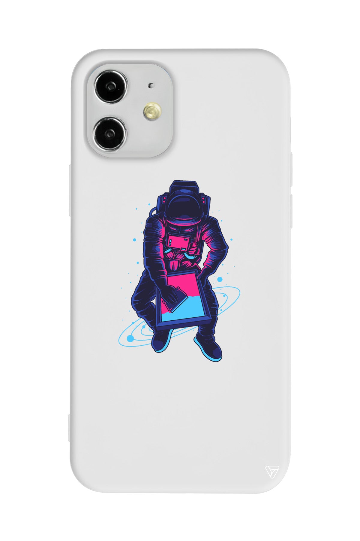 Mavi Dunya Lansman Model İçi Kadife Silikon Telefon Kılıfı