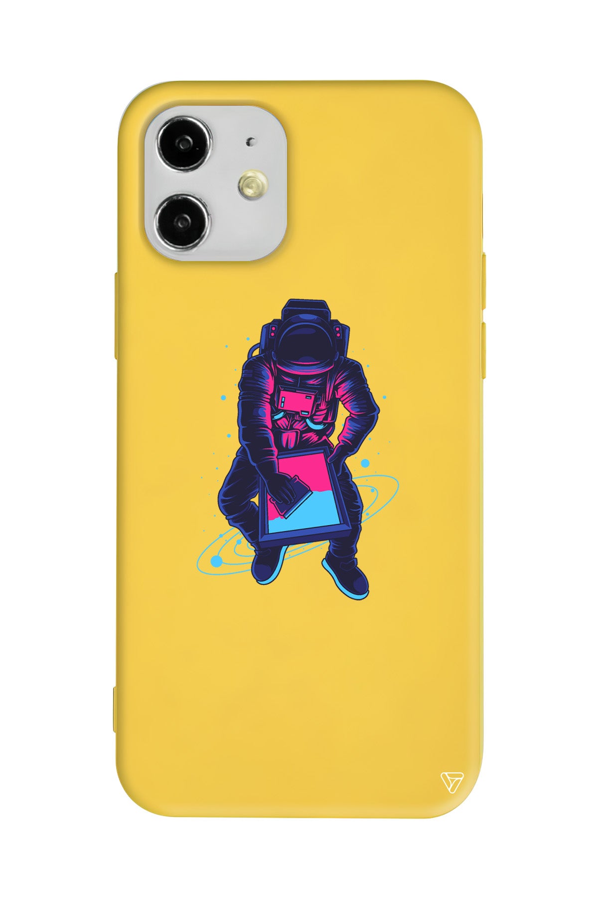 Mavi Dunya Lansman Model İçi Kadife Silikon Telefon Kılıfı