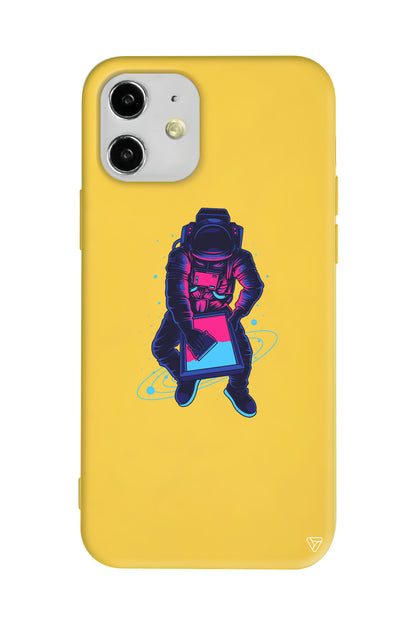 Mavi Dunya Lansman Model İçi Kadife Silikon Telefon Kılıfı