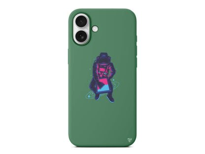 Mavi Dunya Lansman Model İçi Kadife Silikon Telefon Kılıfı