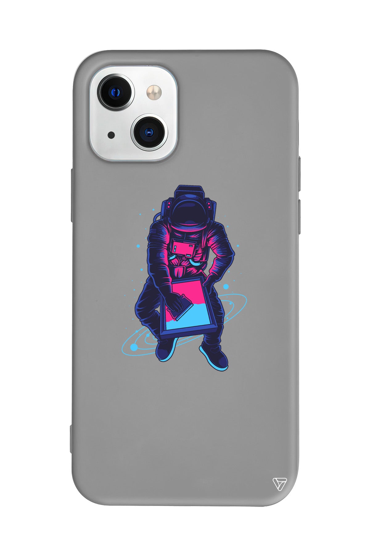 Mavi Dunya Lansman Model İçi Kadife Silikon Telefon Kılıfı