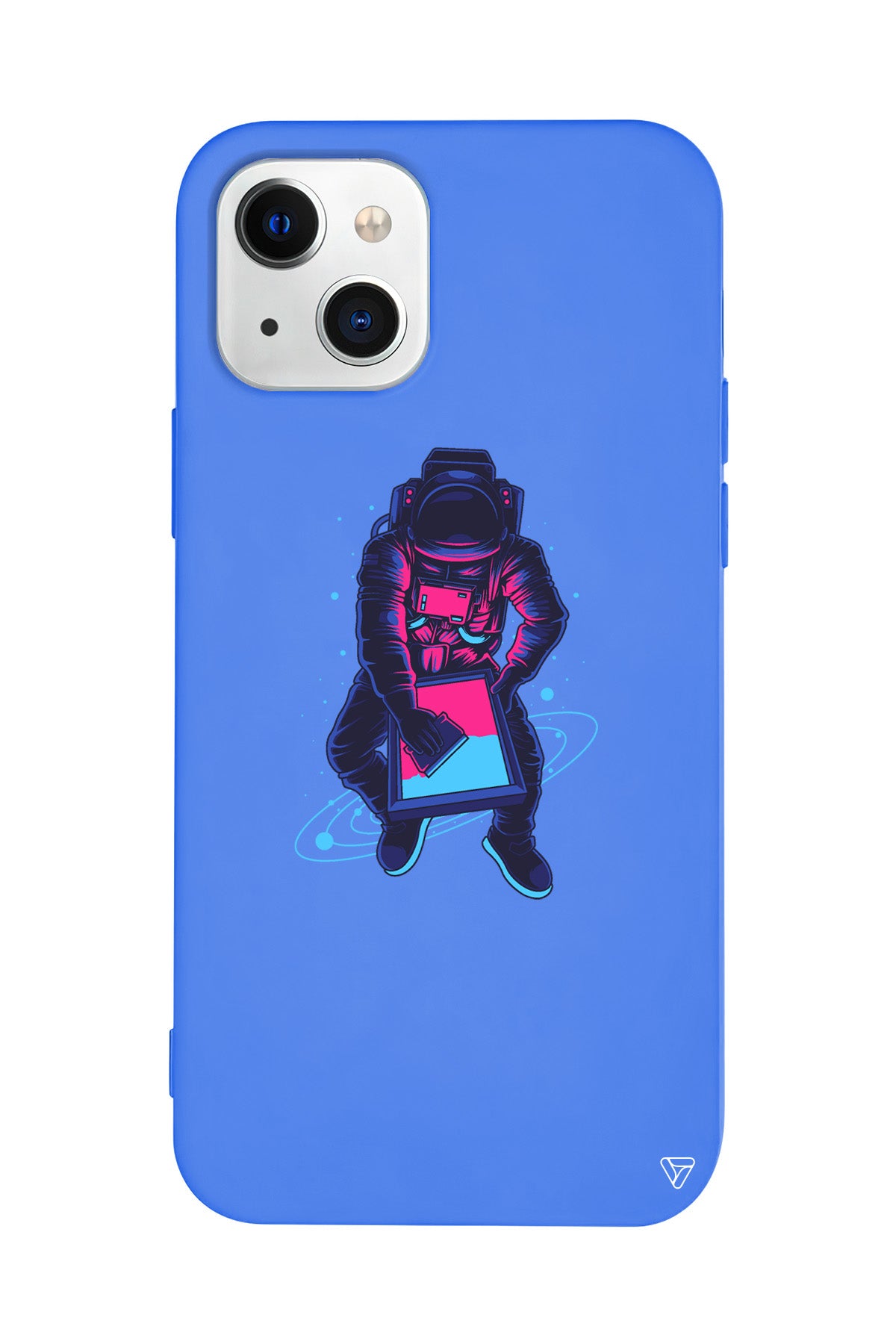 Mavi Dunya Lansman Model İçi Kadife Silikon Telefon Kılıfı